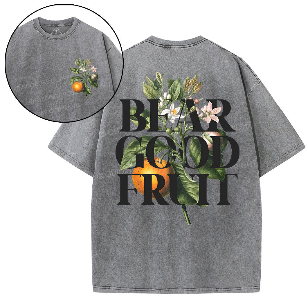 Bear Good Fruit Washed T-Shirt Sale - GuidingCross
